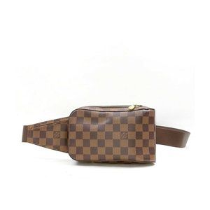 100% Authentic Louis Vuitton Geronimos Ebene Damier Bum Bag